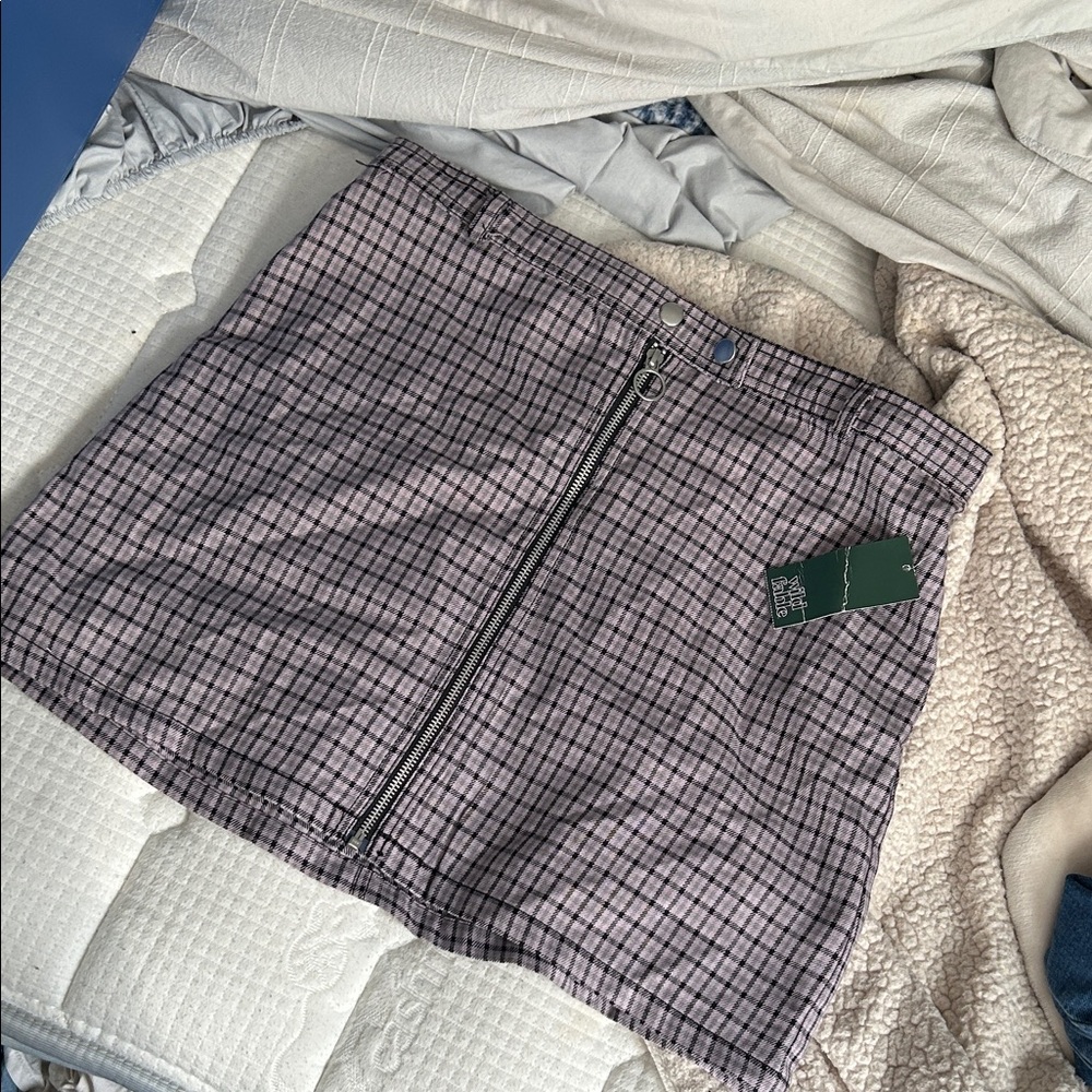 Wild Fable Purple Plaid Mini Skirt